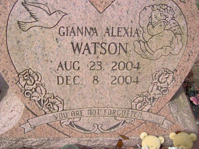 Headstone for Watson, Gianna Alexia